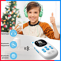 Плеєр MP3 Benjie M5 Kids Bluetooth 5.0 Hi-Fi 32Gb із зовнішнім динаміком Білий + синій, фото 8