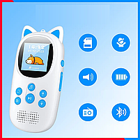 Плеєр MP3 Benjie M5 Kids Bluetooth 5.0 Hi-Fi 32Gb із зовнішнім динаміком Білий + синій, фото 9