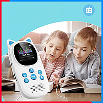 Плеєр MP3 Benjie M5 Kids Bluetooth 5.0 Hi-Fi 32Gb із зовнішнім динаміком Білий + синій, фото 11