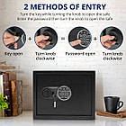 Електронний сейф Royalty Line SBO9207 — 27 л, 32×40×34 см, код 3–8 цифр, 2 аварійні ключі, 4 батарейки AA, фото 6