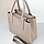 Сумка жіноча шопер шкіряна Virginia Conti 02816_L велика з 2 ручками пудрова, фото 3