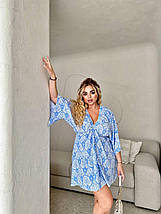 Сукня софт міні з довгими рукавами батал, фото 2