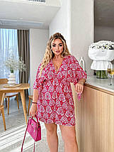 Сукня софт міні з довгими рукавами батал, фото 4