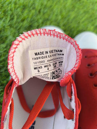 СКИДКА 36 р Кеди Червоні на білій підошві red текстиль КотОН з логотипом Converse ALL STAR, фото 5