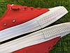 СКИДКА 36 р Кеди Червоні на білій підошві red текстиль КотОН з логотипом Converse ALL STAR, фото 6