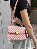 Жіноча світло рожева сумка 6892 крос-боді, фото 7
