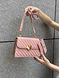 Жіноча світло рожева сумка 6892 крос-боді, фото 3
