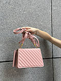 Жіноча світло рожева сумка 6892 крос-боді, фото 5