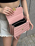 Жіноча світло рожева сумка 6892 крос-боді, фото 6