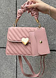Жіноча світло рожева сумка 6892 крос-боді, фото 2