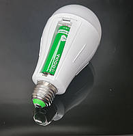 Світлодіодна лампа LED, лампочка з акумулятором 1 x 18650 15w цоколь E27