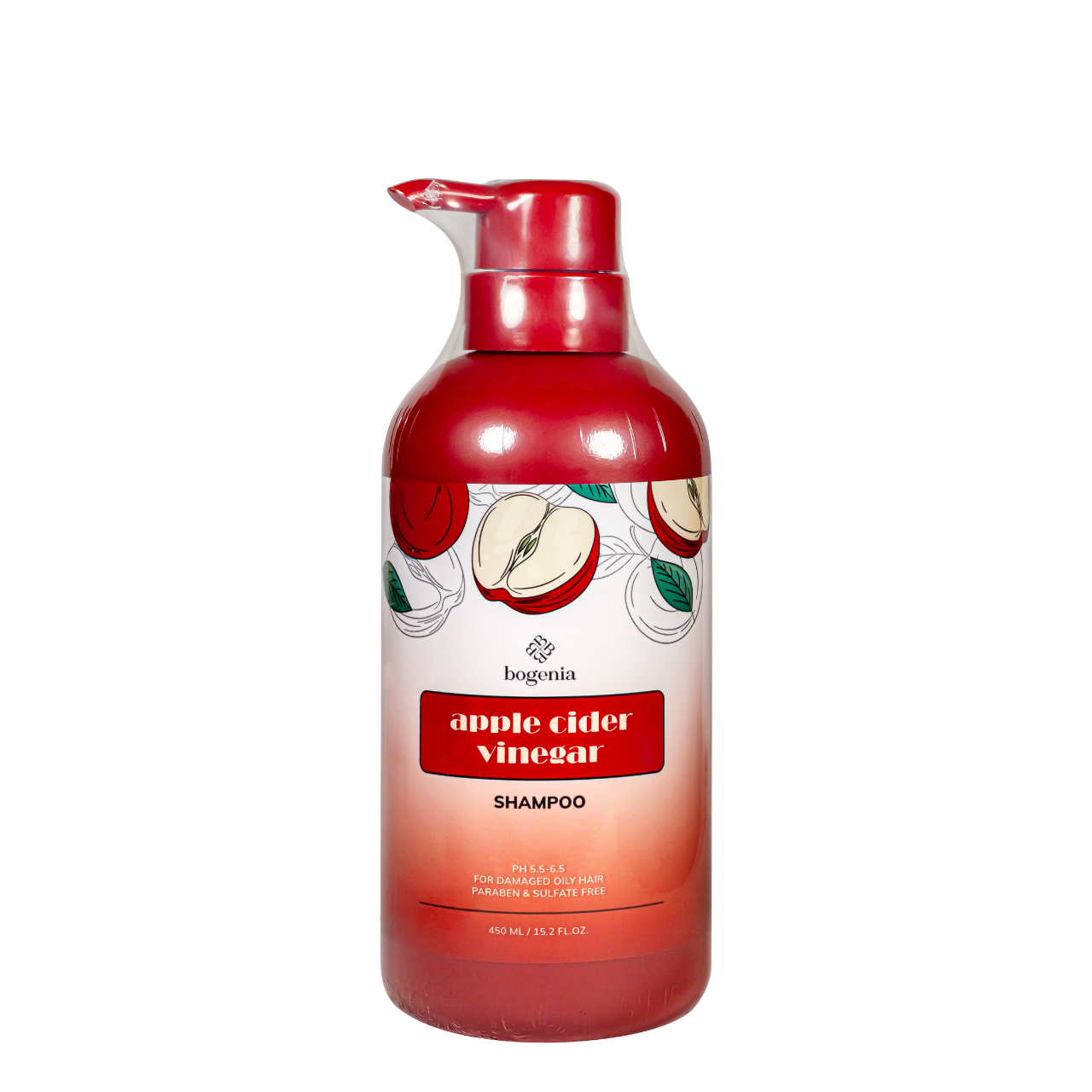 Безсульфатний шампунь для жирного волосся Bogenia Apple Cider Vinegar 450 мл