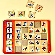 Дерев'яний пазл-вкладиш "Асоціації-професії" (ПСД073) PSD073, фото 2