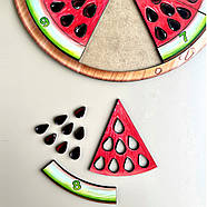 Дерев'яний пазл-сортер "Арбуз - 2" (ПСД171) PSD171, фото 4