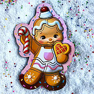 Дерев'яний пазл-вкладиш "Новорічне печиво" (ПСФ149) PSF149, фото 2