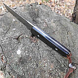 Ніж нескладний Damascus Tanto с з намистом череп, фото 5