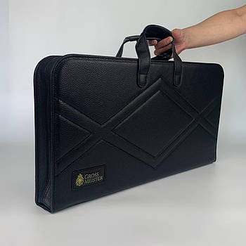 Шкіряна сумка-чохол 60x30x8 см для нард, шах, арт.990003
