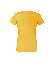 Сонячно Жовта футболка жіноча преміум якість Ringspun premium T LADY-FIT Fruit of the loom, фото 4