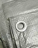 Тент від дощу і снігу "Grey" 100g\m², 3х5м. Ламінований з кільцями. Пологи., фото 3
