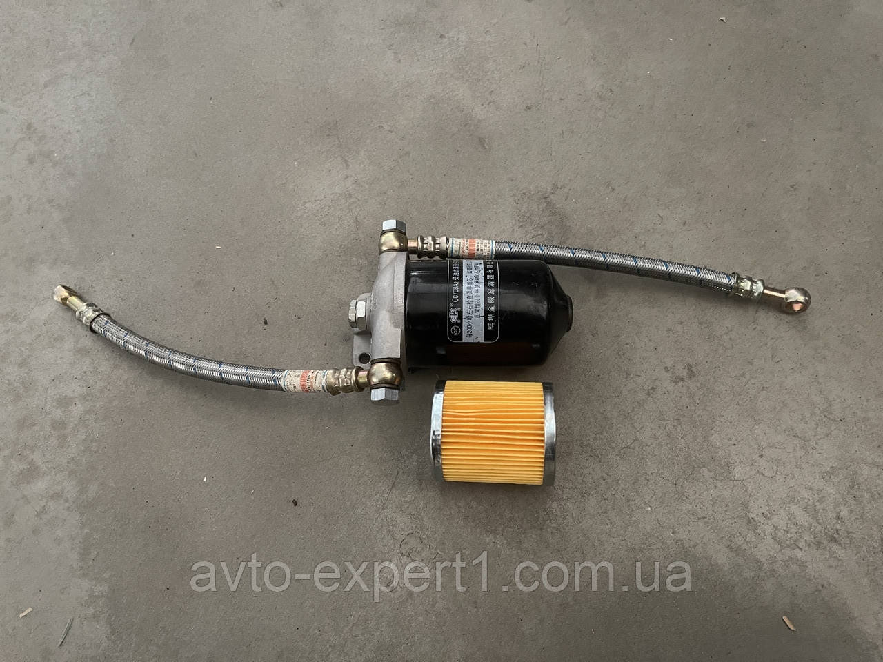 Фильтр топливный C0708 в сборе с корпусом и топливным проводом шланги M12 M14, фото 1