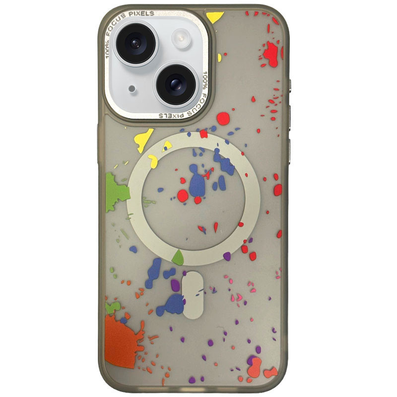 Чохол TPU+PC Flush with MagSafe для Apple iPhone 14 (6.1") у дизайні: Titanium grey, фото 1