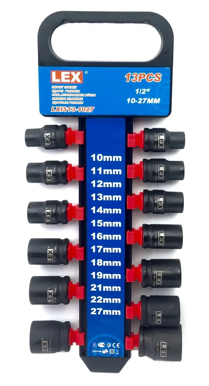 Набір LEX LXIS13-1027 торцеві головки 13 шт, 1/2", Cr-V сталь - фото 1 - id-p2277989346