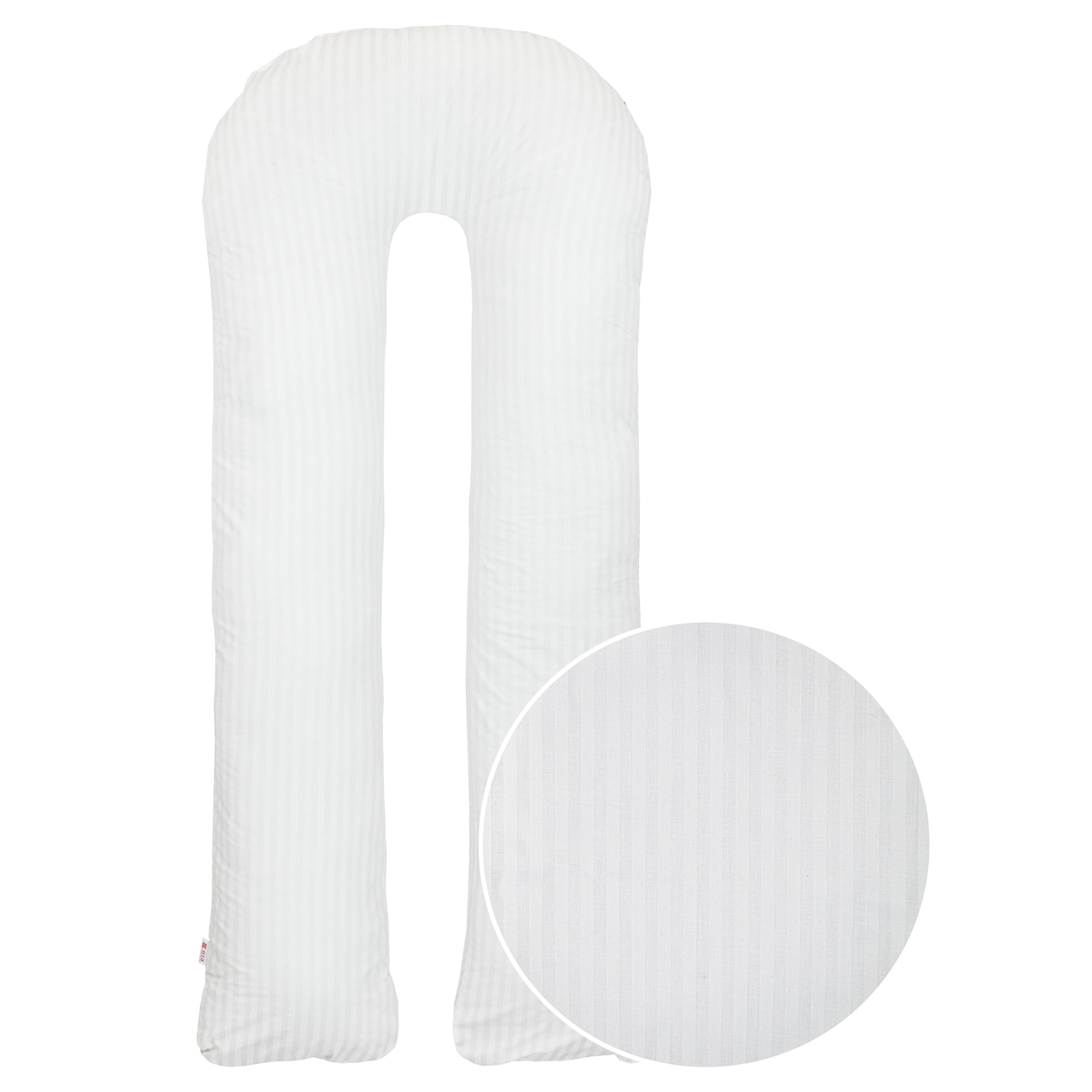 Наволочка на подушку для вагітних та годування U-maxi 140х72 см Біла в смужку, фото 1