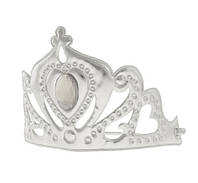 Карнавальна корона сніговички срібляста з каменем