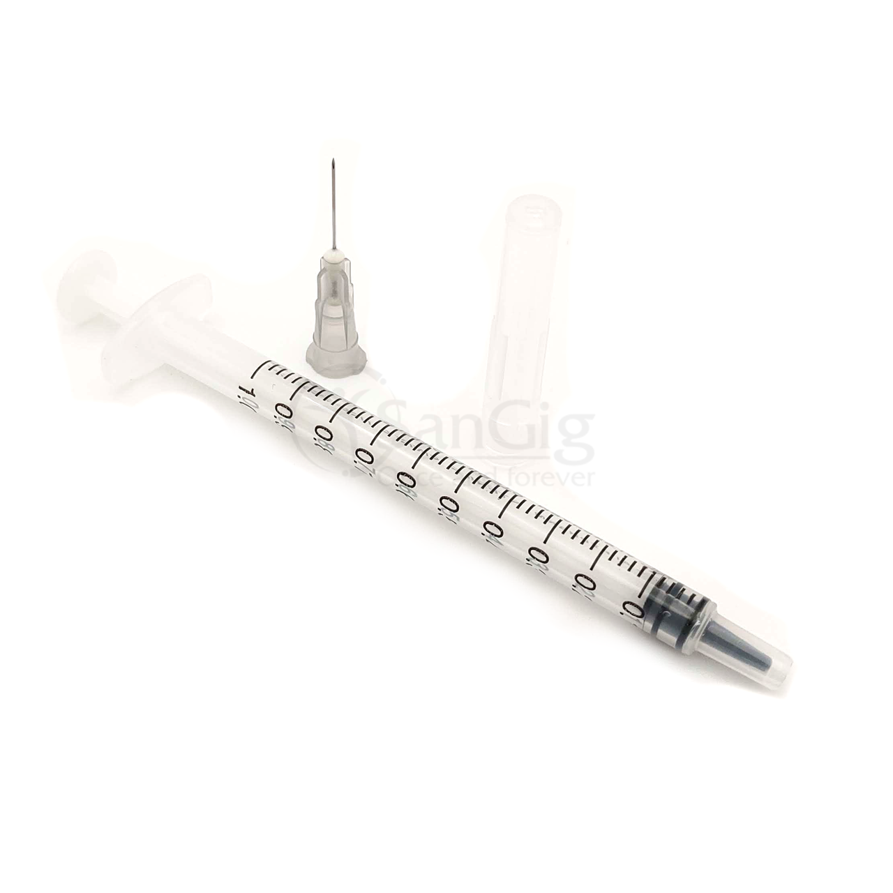 Інсуліновий Шприц 1 мл U-100 зі знімною голкою трикомпонентний Alexpharm