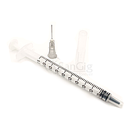 Інсуліновий Шприц 1 мл U-100 зі знімною голкою трикомпонентний Alexpharm