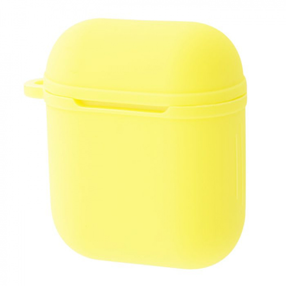 Чехол Silicone Shock-proof case for Airpods 1/2 yellow, фото 1
