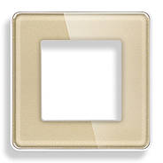 Скляний вимикач 3 клавіши 1DAL | Золото (G86D-PSW3G.GD), фото 2