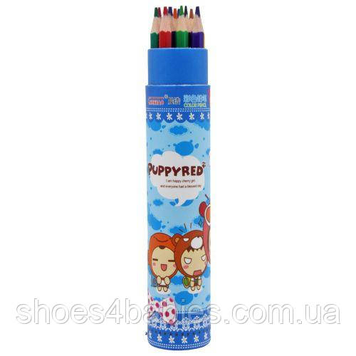 Набір олівців "PuppyRed" (12 шт.)