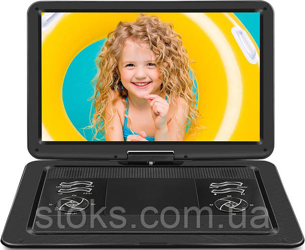 Портативный DVD-плеер с 17,1-дюймовым HD-экраном 5000 мАч USB SD TV (ID ...