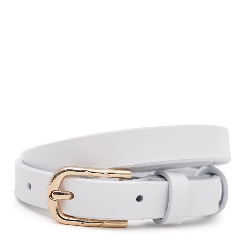 Жіночий шкіряний ремінь Borsa Leather 110v1genw65-white