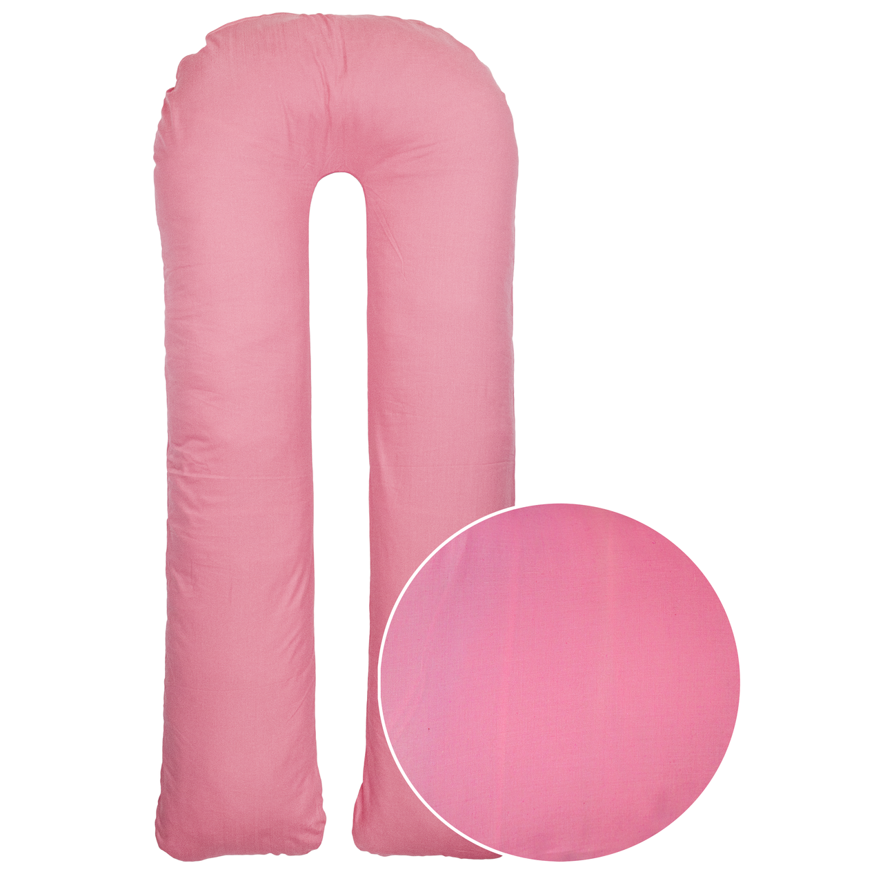 Наволочка на подушку для вагітних та годування U-maxi 140х72 см Фуксія, фото 1