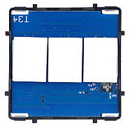 Сенсорний вимикач 1DAL | Скляний Сірий, 3 сенсори, Без Нейтралі (G86D-SW3G.SL.GR), фото 4