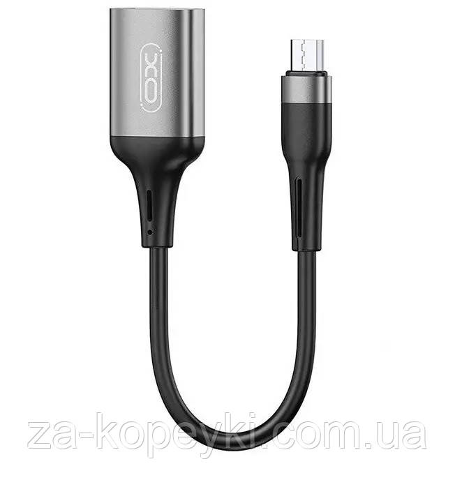 Type-C кабель OTG / XO-NB201 / USB 2.0 / Чорний