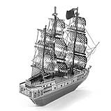 Металевий 3D-пазл Піратський корабель Black Pearl, фото 5