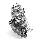 Металевий 3D-пазл Піратський корабель Black Pearl, фото 4
