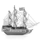 Металевий 3D-пазл Піратський корабель Black Pearl, фото 2