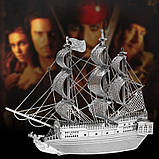 Металевий 3D-пазл Піратський корабель Black Pearl, фото 6