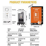 Ліхтар брелок акумуляторний boruit v3 900 lm Флуоресцентний корпус, фото 6