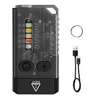 Boruit V10 Ліхтарик, ультрафіолетове UV,біле та червоне світло,потужний міні ліхтар чорний