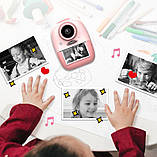 Дитяча фотокамера D10 з моментальним друком Pink/Рожева, фото 8