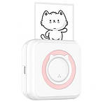 Портативний термопринтер Mini Printer C15 для друку зі смартфона без заправлення чорнила (Рожевий), фото 3