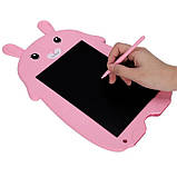 Дитячий графічний планшет для малювання Animals Writing Tablet LCD зі стилусом Рожевий, фото 3