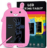 Дитячий графічний планшет для малювання Animals Writing Tablet LCD зі стилусом Рожевий, фото 4