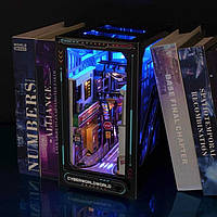 УЦІНКА! ПРИМ'ЯТА КОРОБКА!Бук Нук Cyberpunk Cyberworld Booknook (конструктор, нічник) TC36
