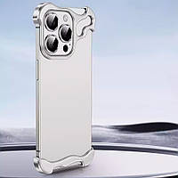 Чохол бампер LuxuryKase LK114 для iPhone 15 Pro Max Алюмінієвий Сріблястий